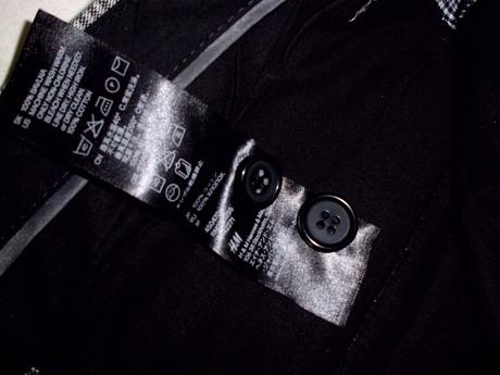 Chino sivý vzor   36, h&m,l