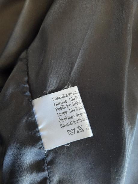 Čierny kožený kabát michel fashion-48, 48