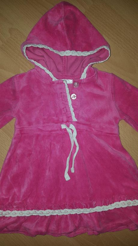 Ružové zamatové šatky na 3-6 mes, kappahl,68