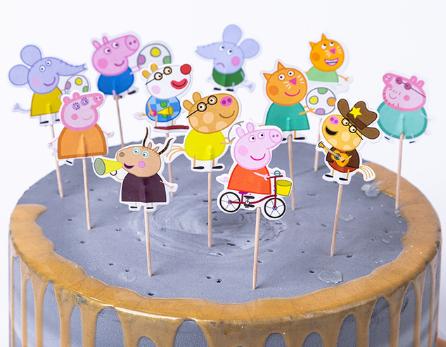 Tortový zápich peppa pig (24ks) - skladom, tz-41,