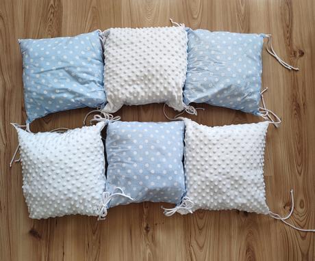 Vankúšikový mantinel blue/white, šírka (cm): 35,dĺžka (cm): 210