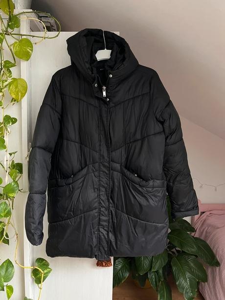 Čierna zimná bunda mohito/ zimná bunda s kapucňou, mohito,xs