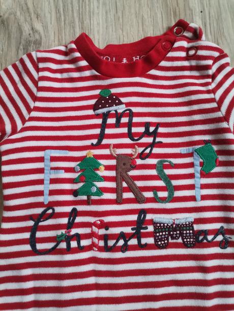 Vianočné dupačky + 2 podbradníky, f&f,56