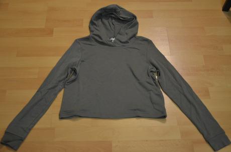 Mikina crop top ova s kapucnou 158 / 164, h&m,158