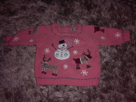 Vianočný svetrík 3-6m, next,68