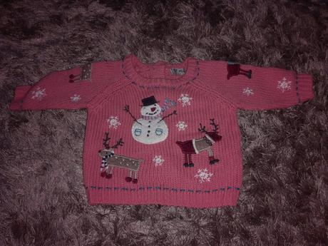 Vianočný svetrík 3-6m, next,68
