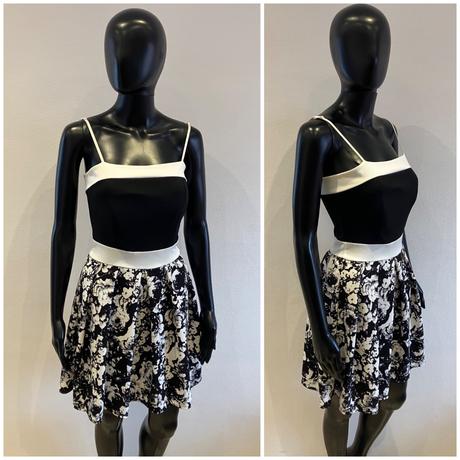 Dámske elegantné šaty čierno biele (s), s