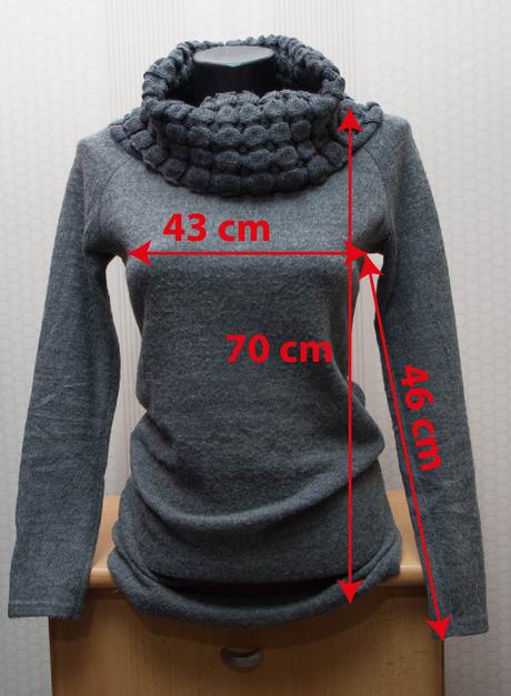 Tmavošedý predĺžený sveter, l