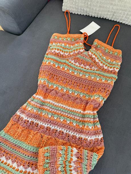 Zara letné háčkované šaty, zara,l