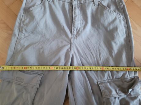 Sivé široké riflové kapsáče, h&m,m