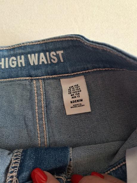 Riflove kratasy vyssi pas 7,50e, denim,158