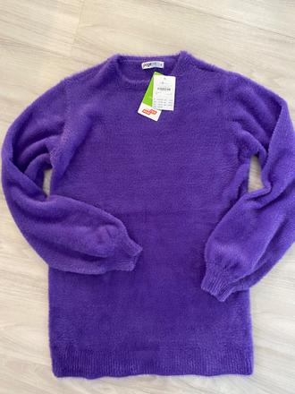 Fialový sveter, s