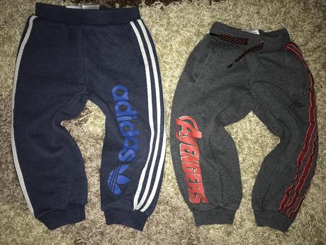 Tepláky dĺžkou 47cm , na 2r, adidas,92