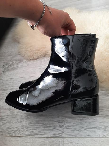 Kožené lakované topanky 41, lasocki,41