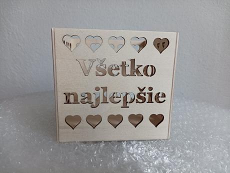 Narodeniny / drevený narodeninový svietnik, 