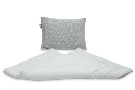 Sensillo komplet do potieľky pletený šedý 100x80cm, šírka (cm): 80,dĺžka (cm): 100