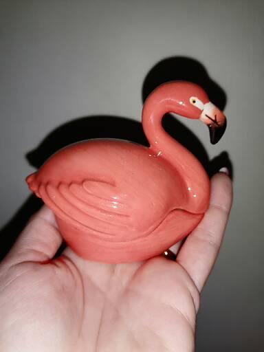 Porcelánová šperkovnica plameniak, 