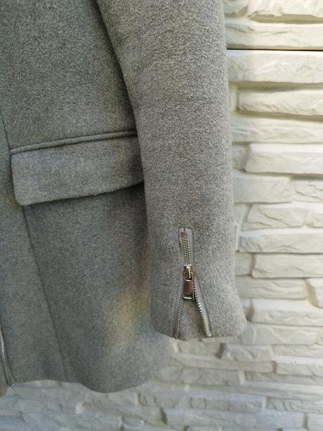 Vlnený dlhší kabát na jeseň/miernu zimu, reserved,m