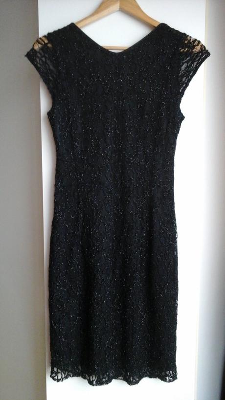 Trblietave vecerne cipkovane saty 1xpouzite, 40