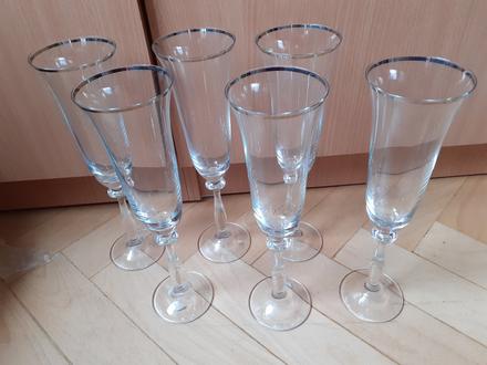 Sada pohárov na šampanské - 6 ks, 