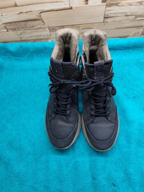 Ecco exostrike 39 - dámske kožené tmavomodré gore-, ecco,39