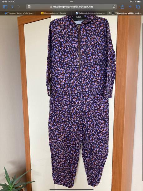 Pyžamo kvietkované overal top stav, zara,158