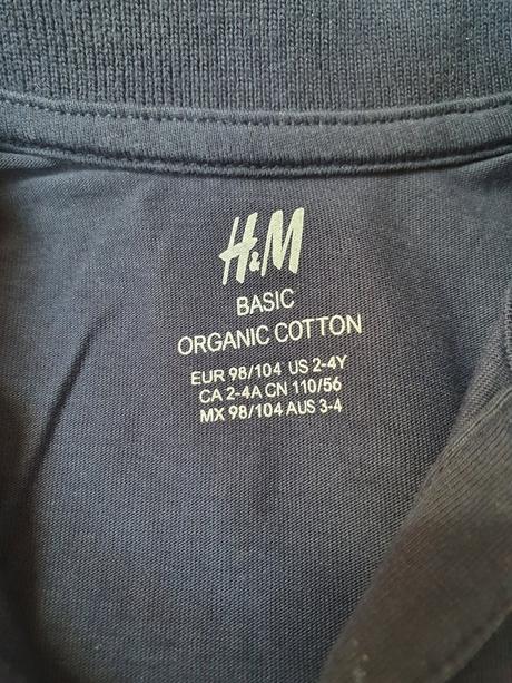 B881 tričko, límček, h&m,98
