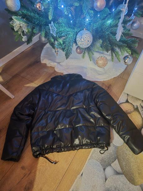 Dámska zimná bunda(koženková), h&m,s