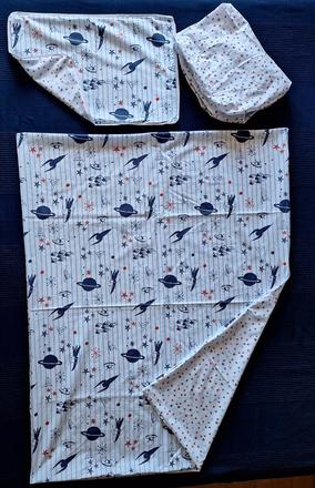 Detské obliečky a plachta vesmír, šírka (cm): 100,dĺžka (cm): 135