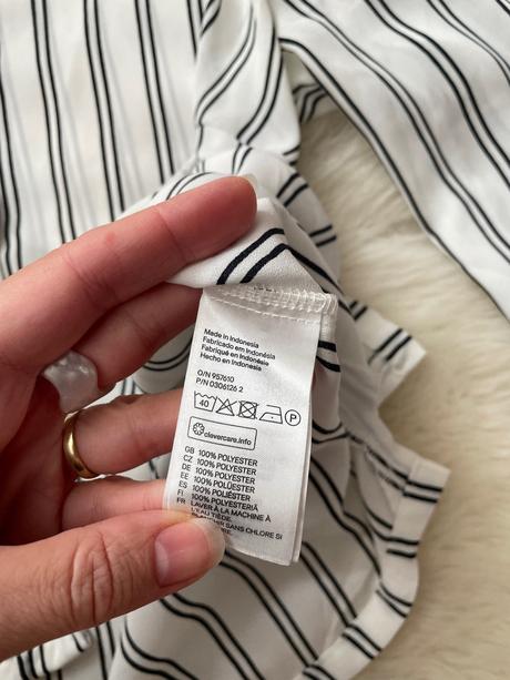 Pásikavá košielka, h&m,34