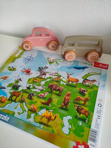 Detské zvieracie puzzle 25 ks s anglickými, 