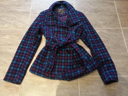 Károvaný kabátik epister vm, modrá, fialová, m