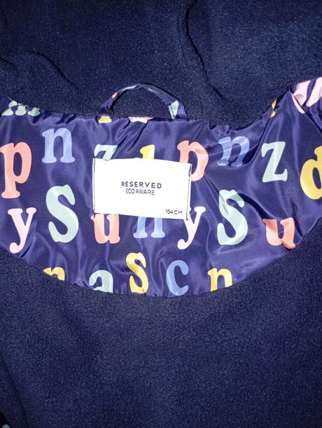 Zimná bunda abecedy, reserved,104