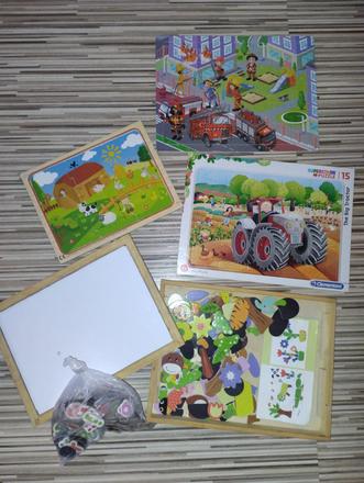 Puzzle, magnetická tabuľa,