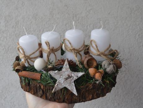 Adventný veniec na dreve, 