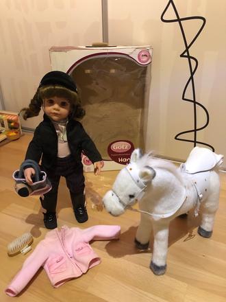 Veľký koník gotz k bábike hannah - pc 60,- eur, 