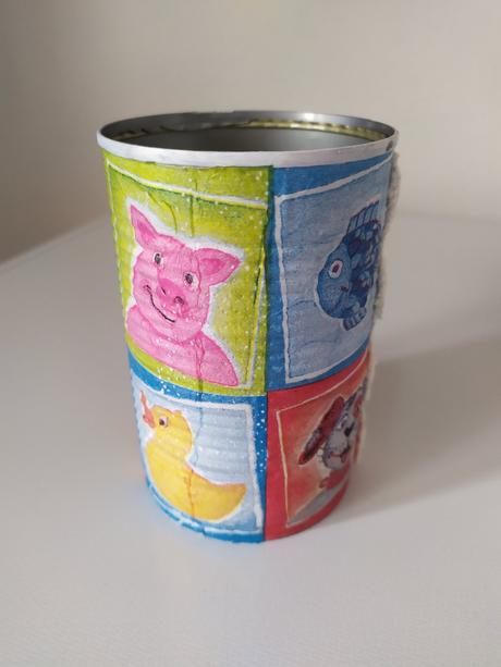 Handmade ozdobená plechovka,