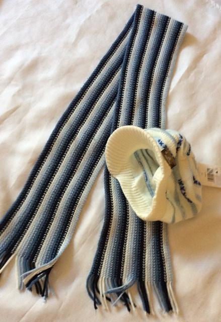 Nenosená pletená čiapka - šiltovka + šál -3-5r., 104