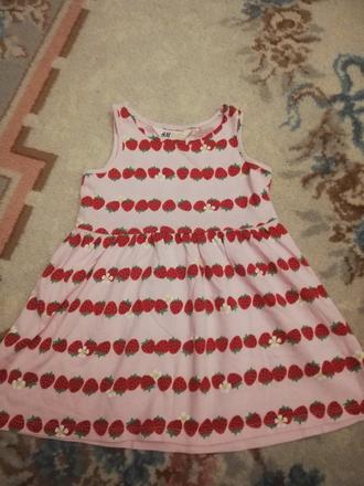 Šaty s jahôdkami, h&m,92