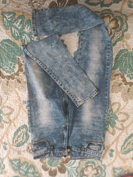 Riflové legíny, denim,42