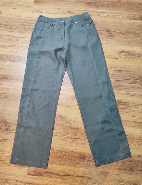 Široké ľanové nohavice, c&a,l