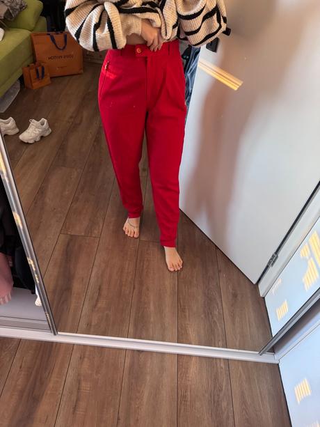 Červené nohavice bianco, m