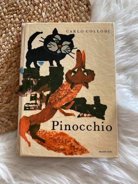 Pinocchio carlo collodi krásna retro kniha (1966),