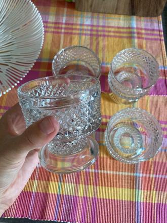 Retro pohare na zmrzlinu 4 ks, 