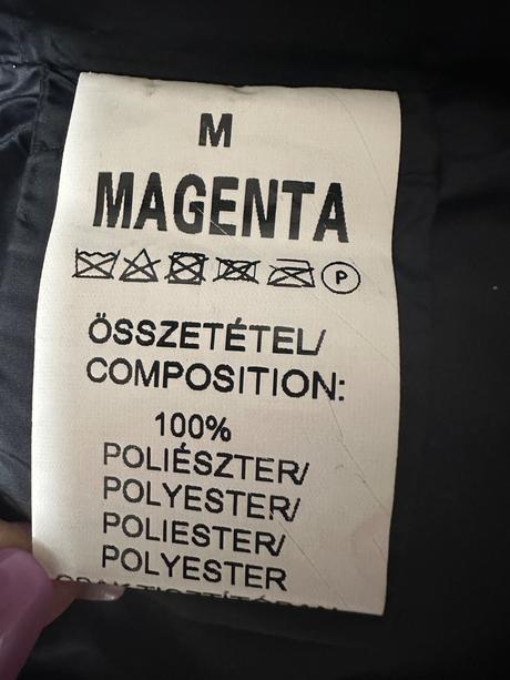 Hrubá zimná dlhšia bunda zn. magenta, l / m