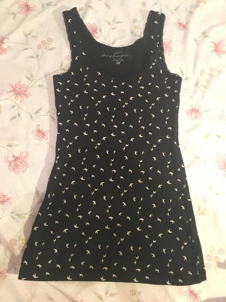 Vtáčikové tielko, h&m,s