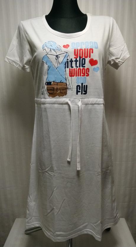 Dámske biele šaty s motívom, diamond, l/xl, diamond,xl