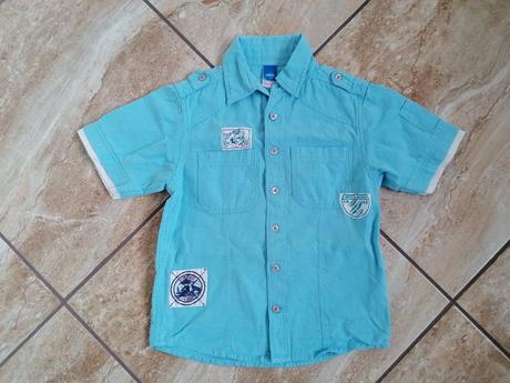Chlapč. košeľa, modrá, 134