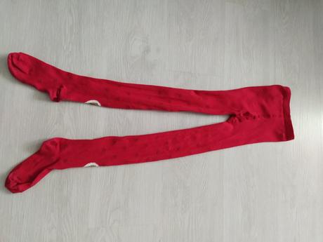 Červené pančuchy s hviezdami 134-140, 134