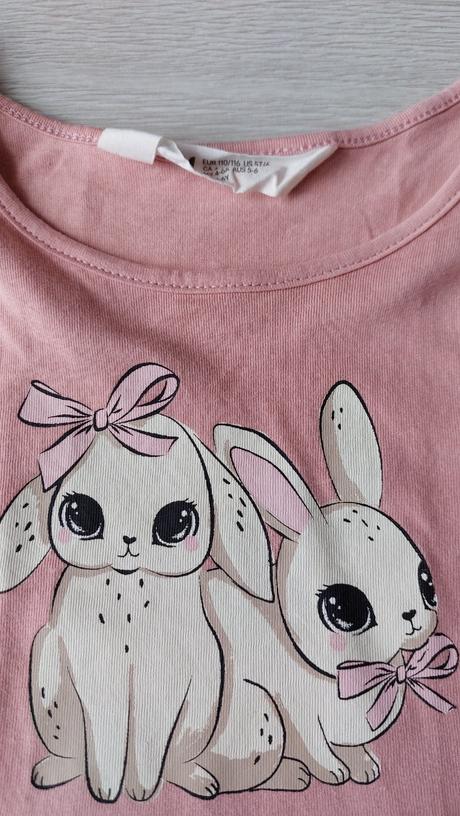 Saticky so zajom,hm, 4-6rokov, h&m,110